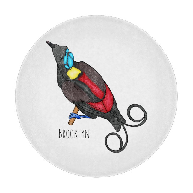 Tabla De Cortar El personalizado de aves del paraíso de Wilson (Anverso)