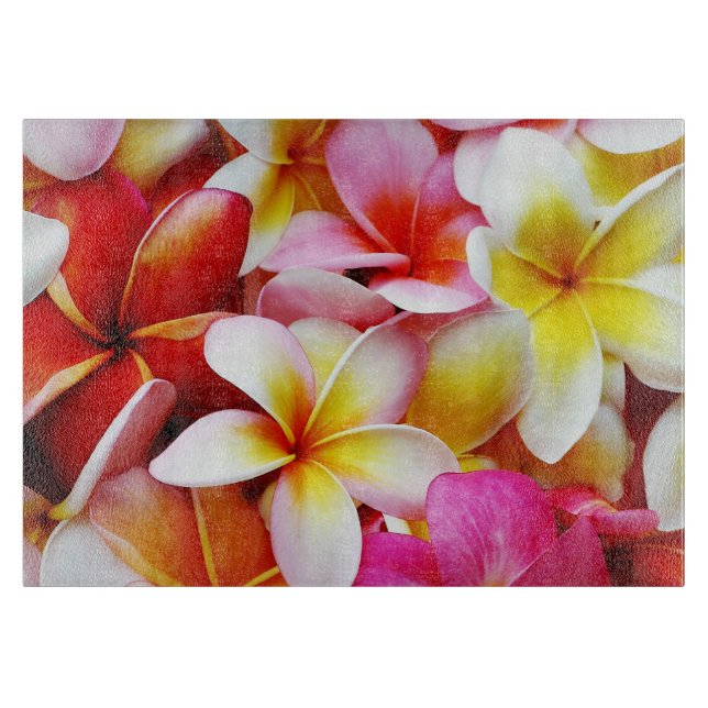 Tabla De Cortar El Plumeria florece el Frangipani hawaiano floral (Anverso)