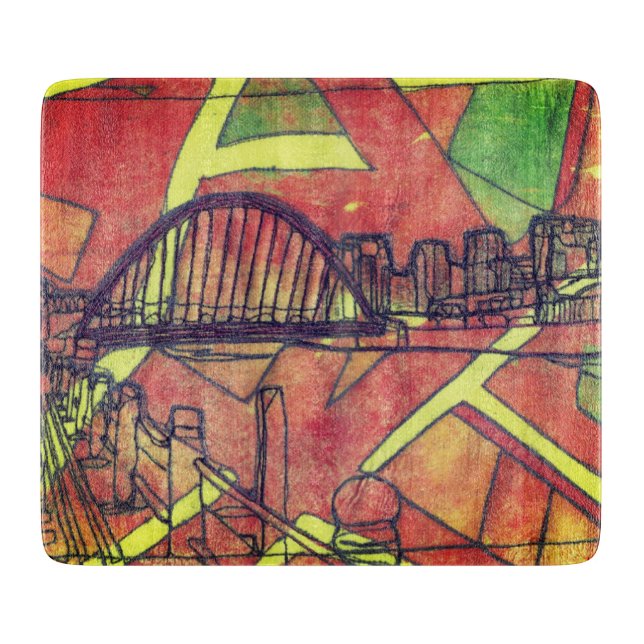 Tabla De Cortar El Quayside, Newcastle (Anverso)