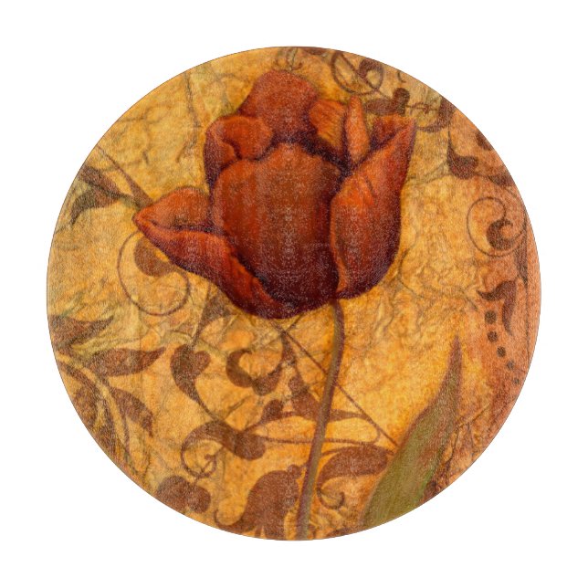 Tabla De Cortar El rojo florece II (Anverso)