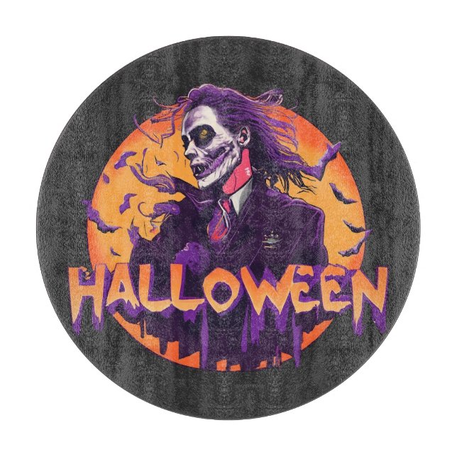 Tabla De Cortar El vampiro de Halloween (Anverso)