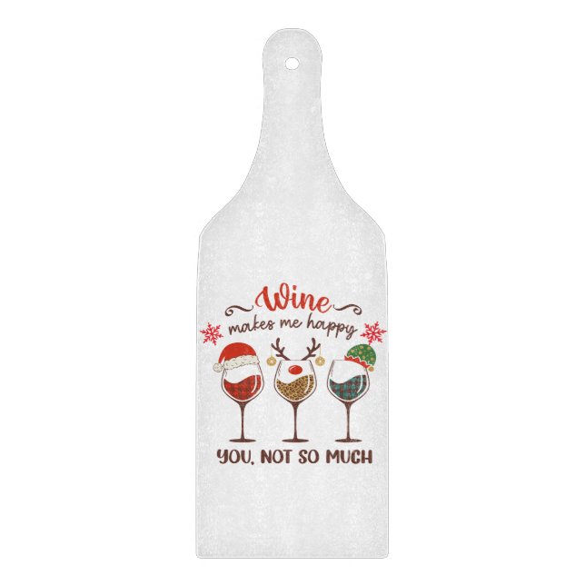 Tabla De Cortar El vino me hace feliz (Anverso)