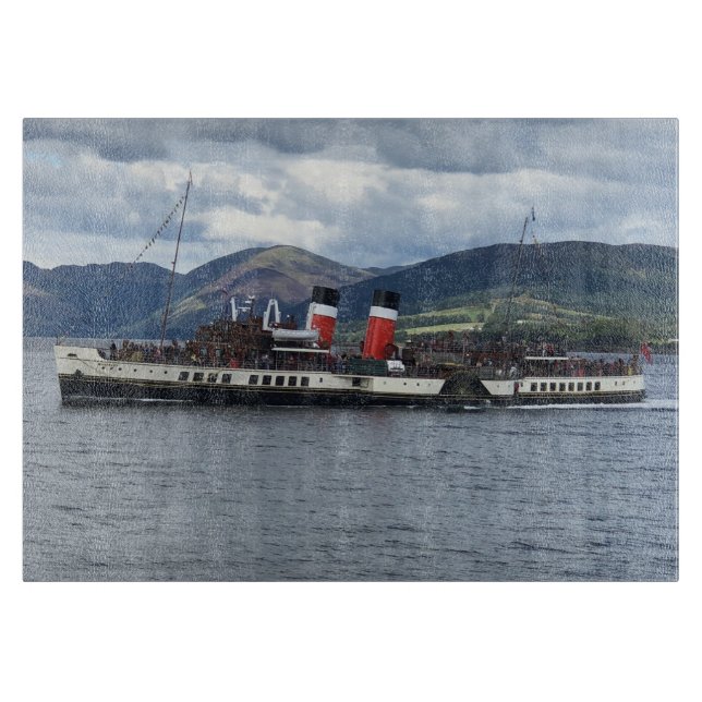 Tabla De Cortar El Waverley Paddle Steamer frente a Escocia (Anverso)