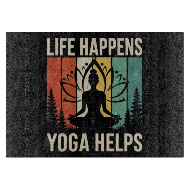 Tabla De Cortar El Yoga Ayuda En La Vida (Anverso)
