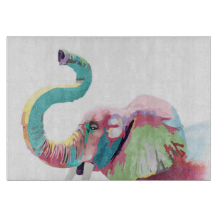Tabla De Cortar elefante colorido y colorido impresionante Guay