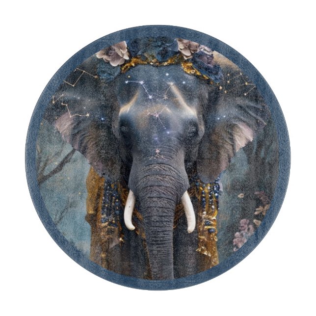 Tabla De Cortar Elefante floreciente (Anverso)