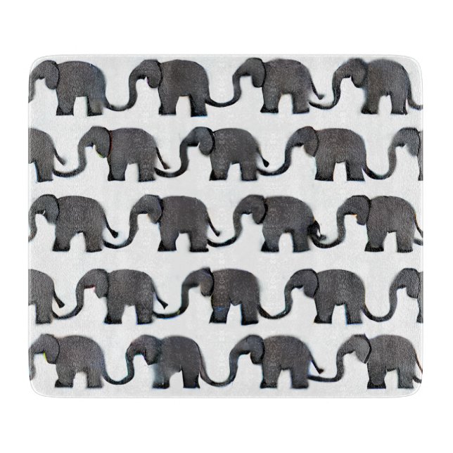 Tabla De Cortar Elefante gris patentado (Anverso)