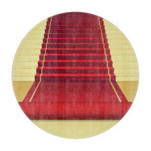 Tabla De Cortar Elegancia De Alfombras Rojas: Fondo Vintage.