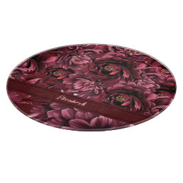 Tabla De Cortar Elegancia de Flor de Borgoña