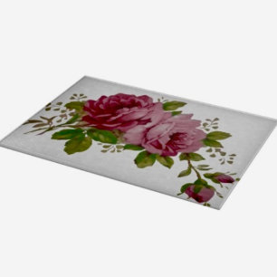 Tabla De Cortar Elegancia de Rosa Vintage