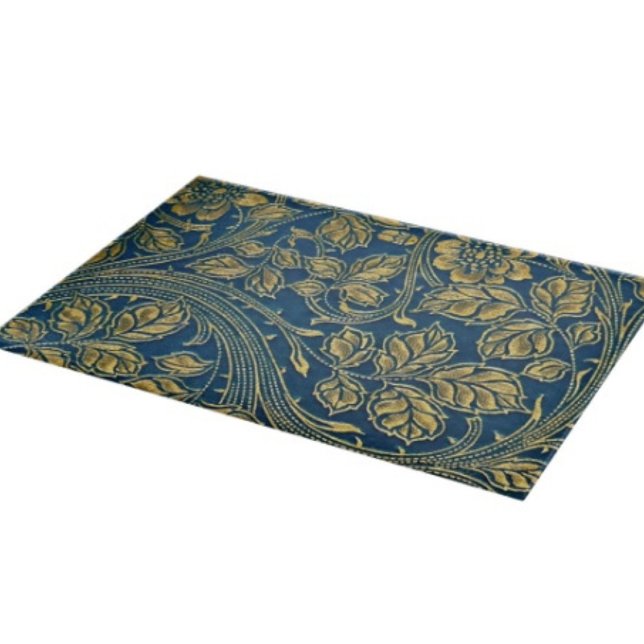 Tabla De Cortar Elegancia Flor de Oro   (Glass Cutting Board – 5 different sizes. 100% food safe.  tempered glass Non-skid rubber feet. 
)