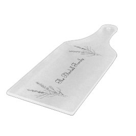 Tabla De Cortar Elegant Farm Floral Flowers Text Cutting Board