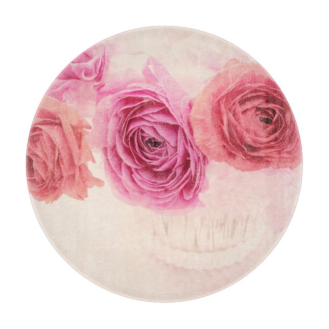 Tabla De Cortar Elegant pink bouquets (Anverso)