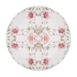 Tabla De Cortar Elegant Pink White Floral Cutting Board