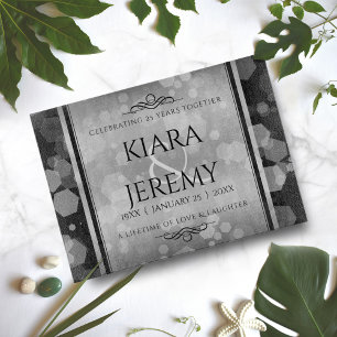 Tabla De Cortar Elegante 25° aniversario Boda de Plata