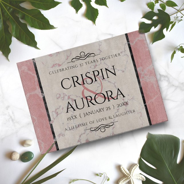 Tabla De Cortar Elegante 37° Aniversario del Boda de Alabastro (Subido por el creador)