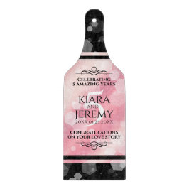 Tabla De Cortar Elegante 5º Rosa Aniversario del Boda del Cuartz