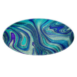 Tabla De Cortar Elegante Aquamarine Paua Rainbow Shell inspirado