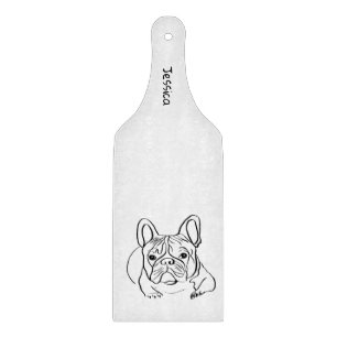 Tabla De Cortar Elegante Bulldog Minimalista
