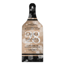 Tabla De Cortar Elegante celebración del 28º Aniversario del Boda 