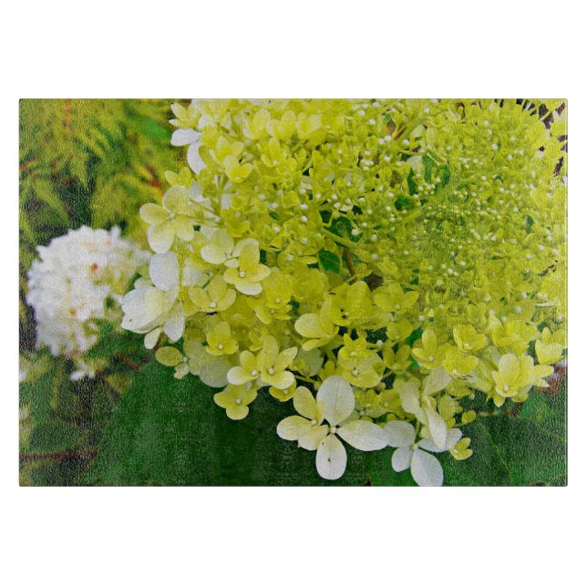 Tabla De Cortar Elegante Chartreuse Green Limelight Hydrangea (Anverso)