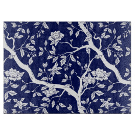 Tabla De Cortar Elegante Chinoiserie Azul & Blanco
