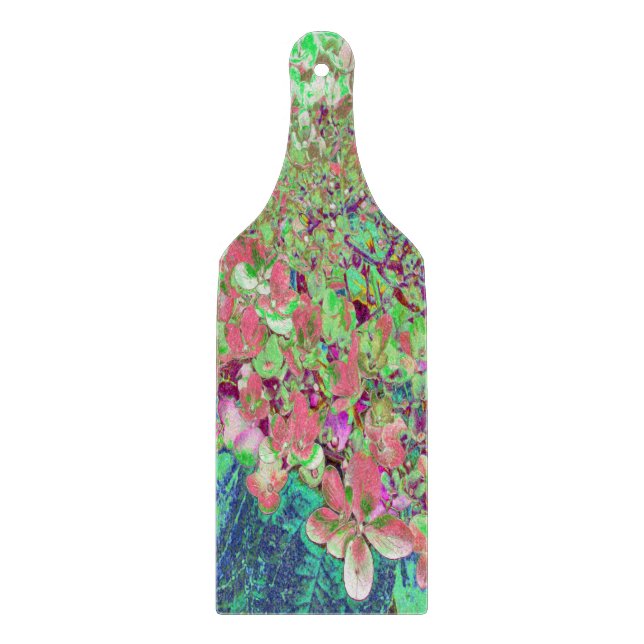Tabla De Cortar Elegante Coral y Chartreuse Limelight Hydrangea (Anverso)