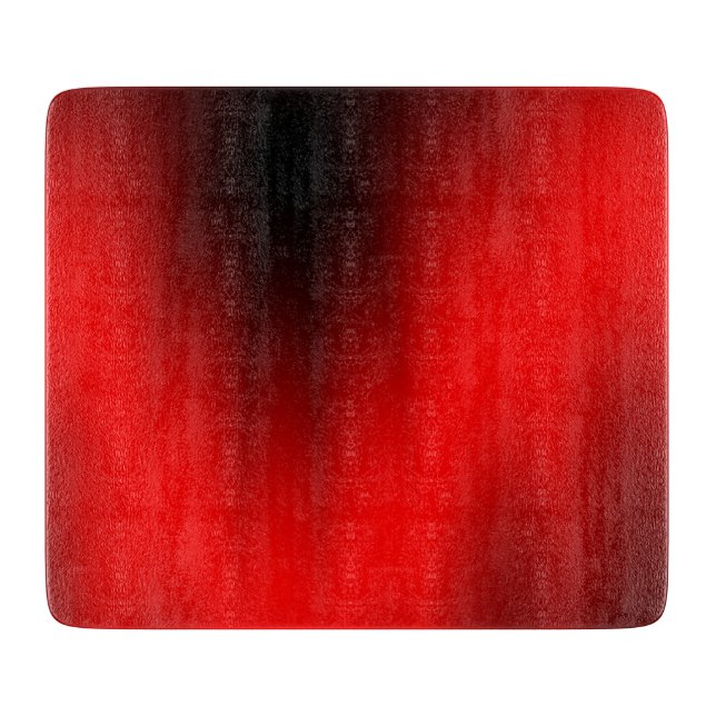 Tabla De Cortar Elegante cristal de salpicón rojo (Anverso)