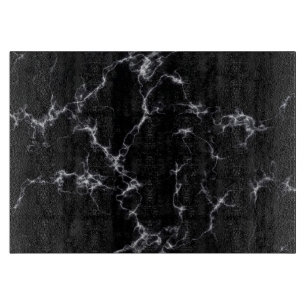 Tabla De Cortar Elegante estilo de mármol4 - Blanco y negro