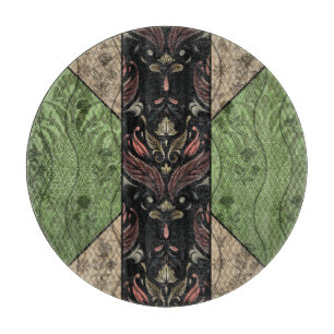 Tabla De Cortar Elegante Floral Vintage de inspiración antigua