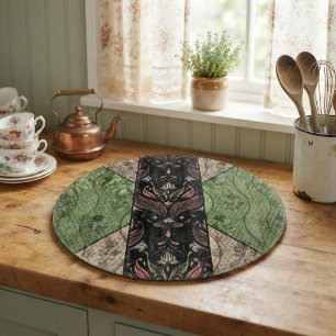 Tabla De Cortar Elegante Floral Vintage Inspirado en Antiguo
