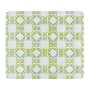 Tabla De Cortar Elegante Gema Verde Azul Aspecto Cocina de Vidrio