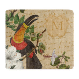 Tabla De Cortar Elegante Monogramado Toucan