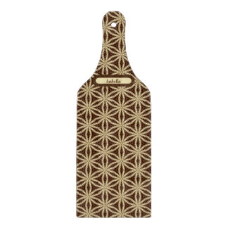 Tabla De Cortar Elegante Oro y Estrella Marrón Anise