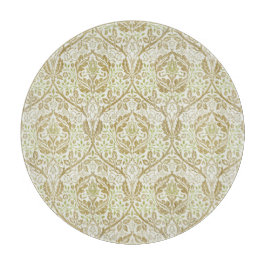 Tabla De Cortar Elegante patrón floral de oro