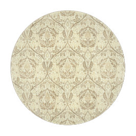 Tabla De Cortar Elegante patrón floral en sepia bronceado