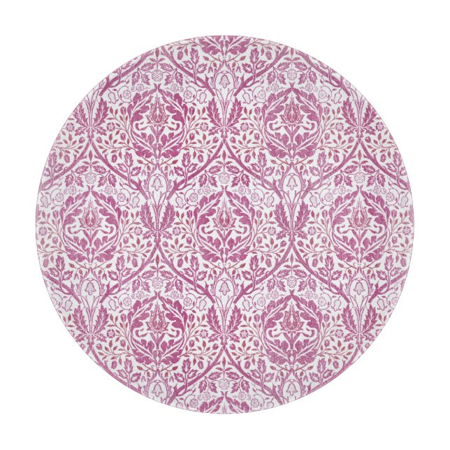 Tabla De Cortar Elegante patrón floral rosa (Anverso)