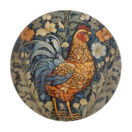 Tabla De Cortar Elegante Pollo William Morris Inspirado en Floral