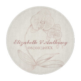 Tabla De Cortar Elegante primer corte de monograma de Navidad reci