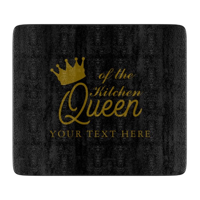 Tabla De Cortar Elegante Queen of the Kitchen Glass Chef's Board (Anverso)