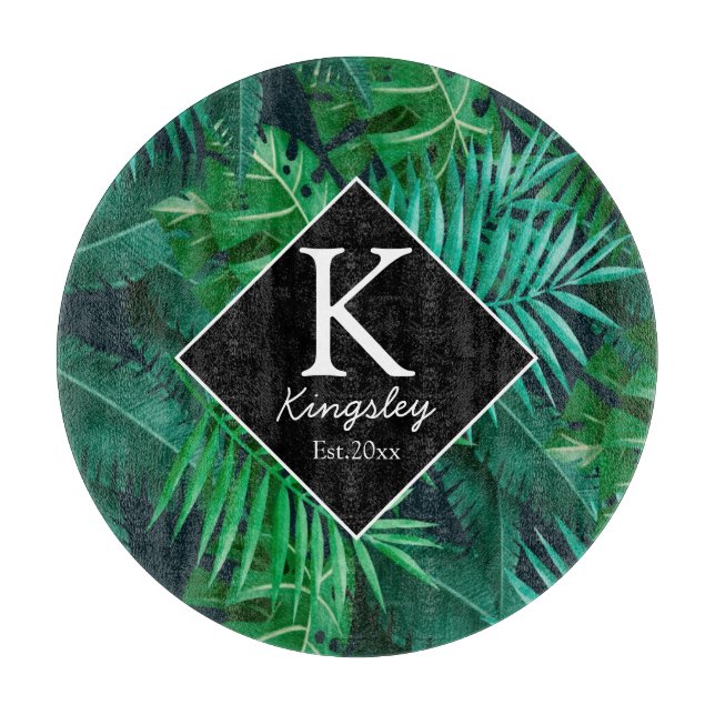 Tabla De Cortar Elegante tablero de corte de nombres de familia de (Anverso)