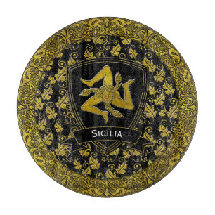 Tabla De Cortar Elegante trinacria barroca siciliana