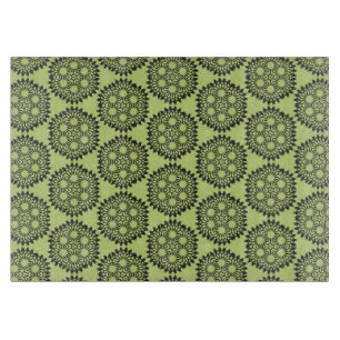 Tabla De Cortar Elegante y clásico gráfico circular de color verde