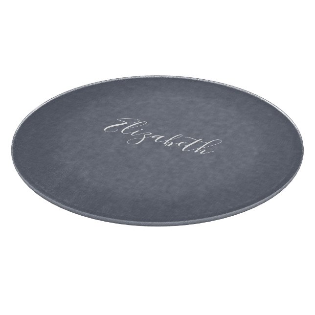 Tabla De Cortar Elegante y personalizada línea gris azul (Borde)
