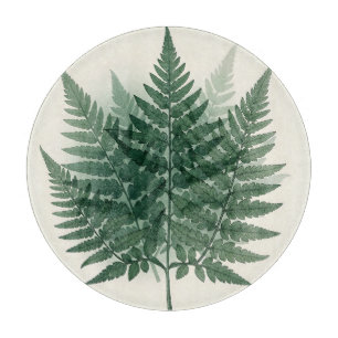 Tabla De Cortar Elegantes frondas de helecho verde botánico