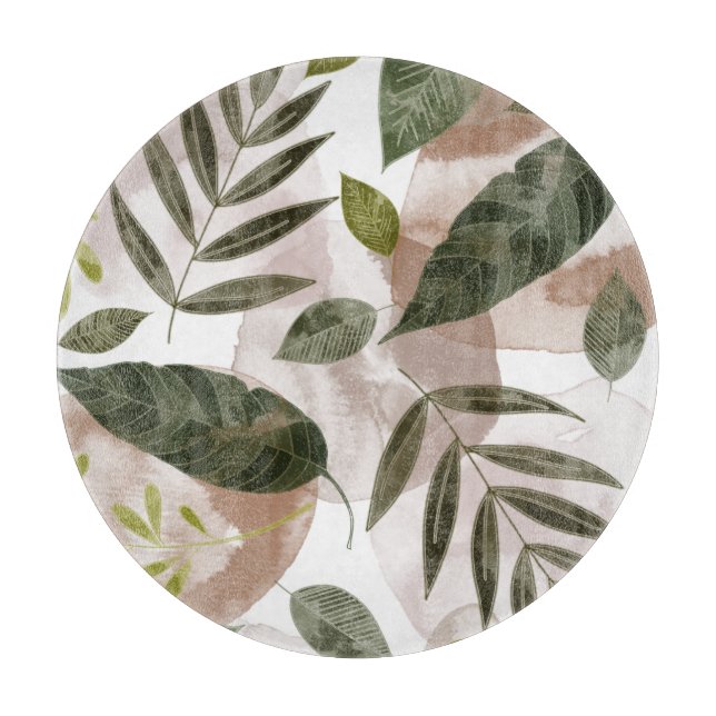 Tabla De Cortar Elegantes hojas de safari botánico (Anverso)