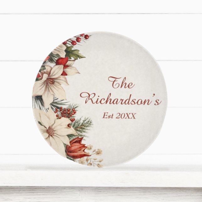 Tabla De Cortar Elegantes Navidades Personalizados de Poinsettia B (Subido por el creador)