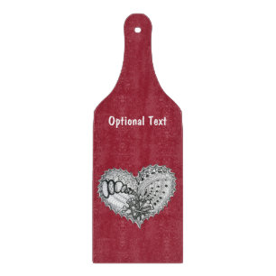 Tabla De Cortar Elegir cualquier color Spiky Edgy Fire Love Heart