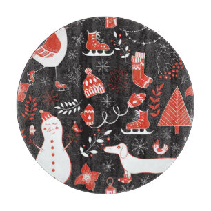 Tabla De Cortar Elementos De Invierno: Mano Corta.