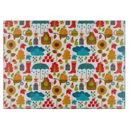 Tabla De Cortar Elementos del otoño